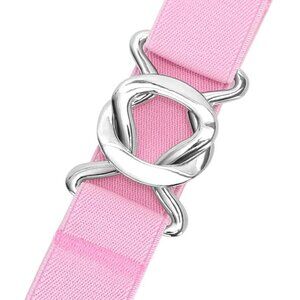 Women No Show Stretch Belt Elastic Web Casual Belt for Jeans Pants Adjustable